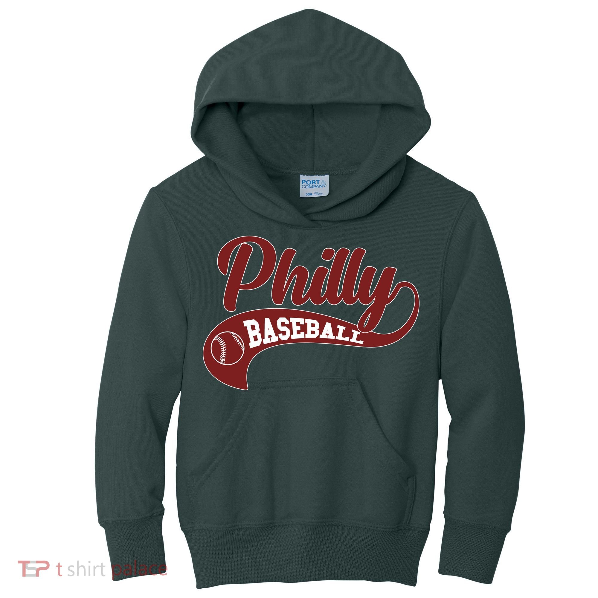 Sporty Philly Baseball Logo Kids Hoodie