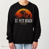 St Pete Beach Florida Fl Palms Vacation Surf Sunset Gift Women's Sweatshirt thumb 0