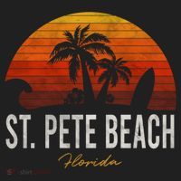 St Pete Beach Florida Fl Palms Vacation Surf Sunset Gift Women's Sweatshirt thumb 2