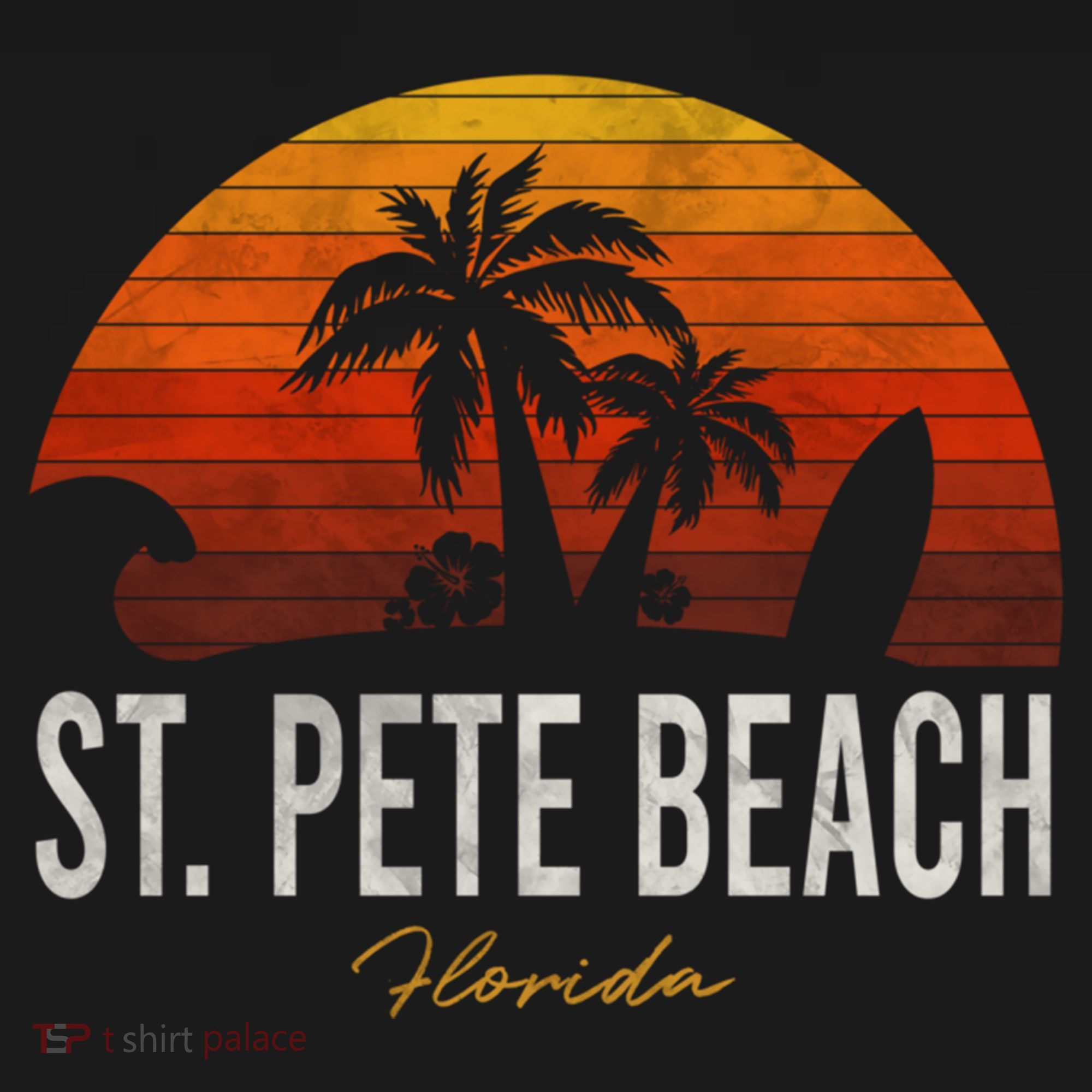 St Pete Beach Florida Fl Palms Vacation Surf Sunset Gift Bucket Hat