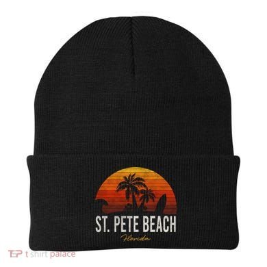 St Pete Beach Florida Fl Palms Vacation Surf Sunset Gift Beanie