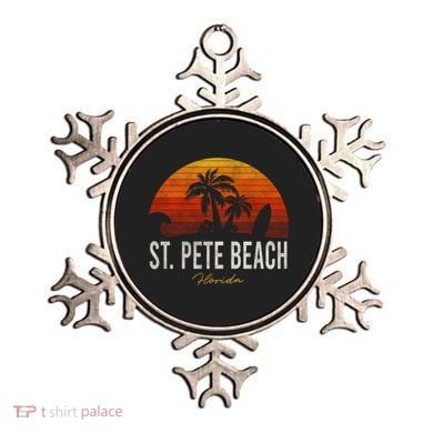 St Pete Beach Florida Fl Palms Vacation Surf Sunset Gift Ornament