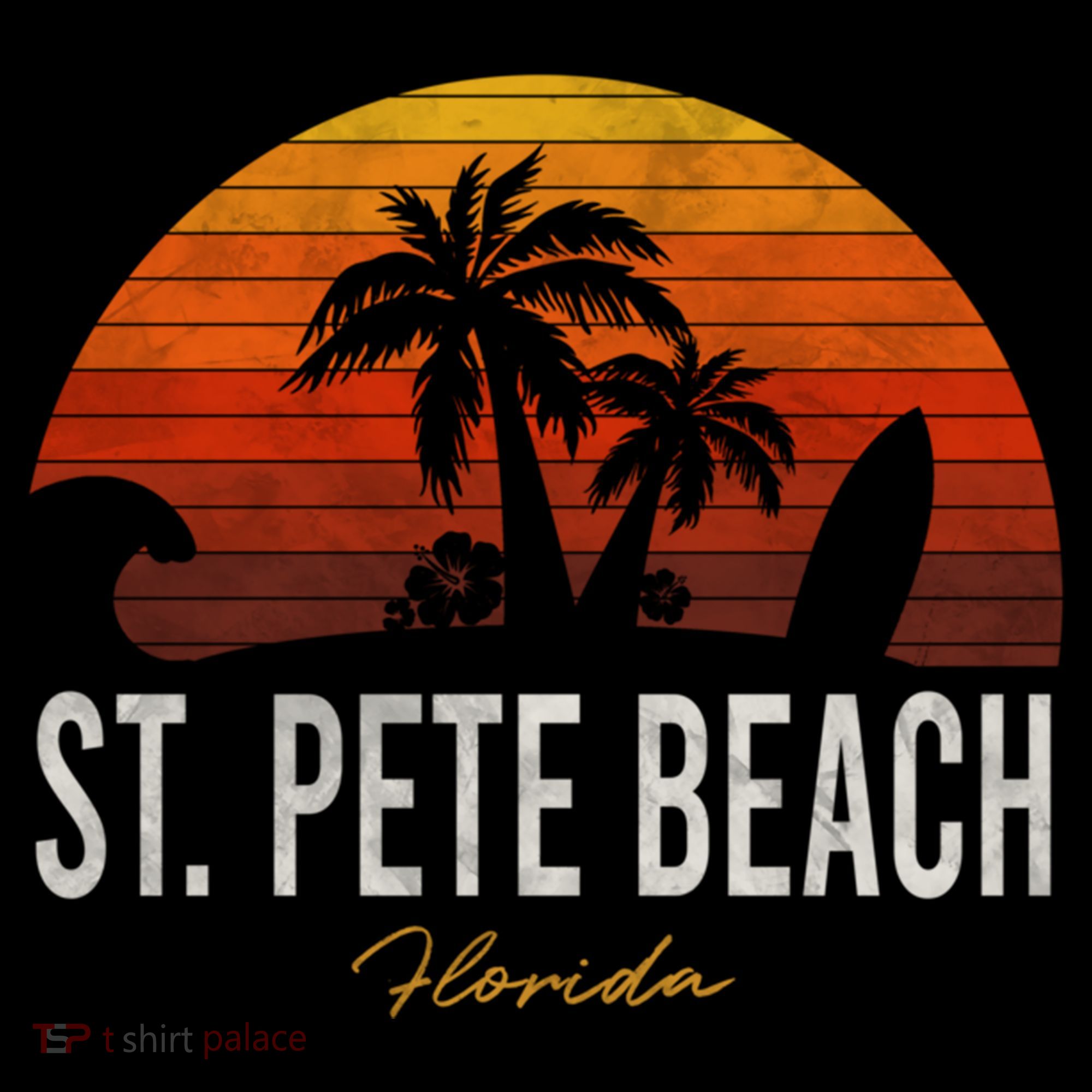 St Pete Beach Florida Fl Palms Vacation Surf Sunset Gift Ornament