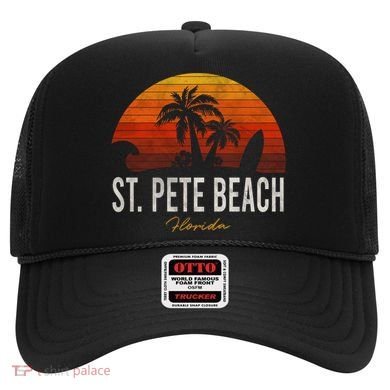 St Pete Beach Florida Fl Palms Vacation Surf Sunset Gift Hat