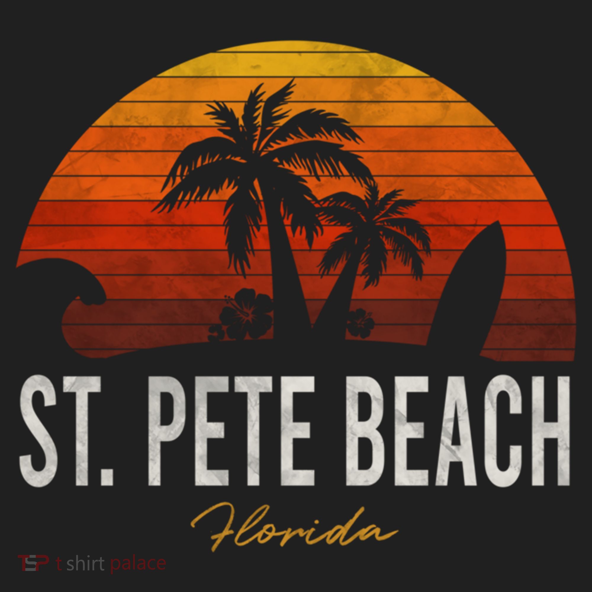 St Pete Beach Florida Fl Palms Vacation Surf Sunset Gift Hat