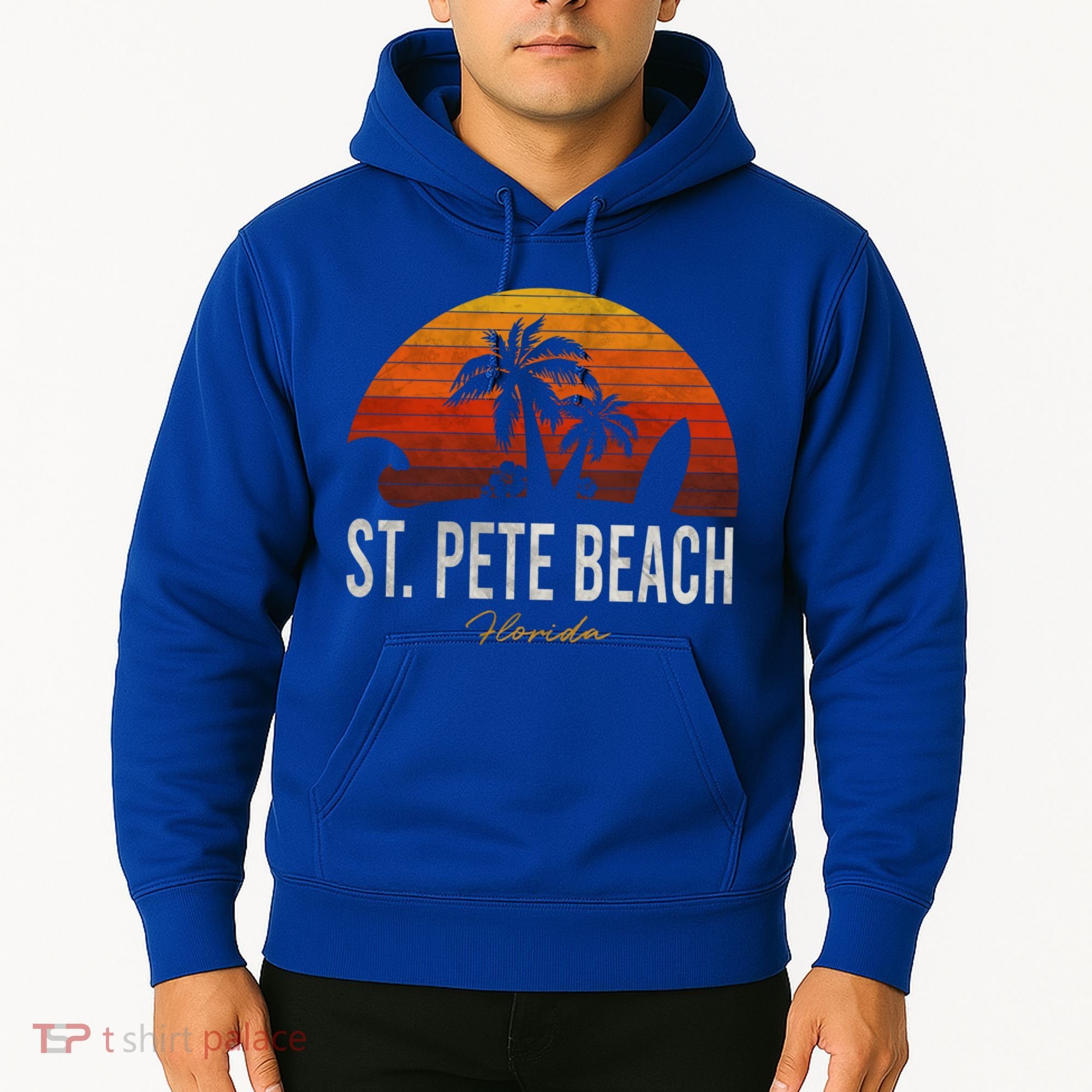 St Pete Beach Florida Fl Palms Vacation Surf Sunset Gift Hoodie