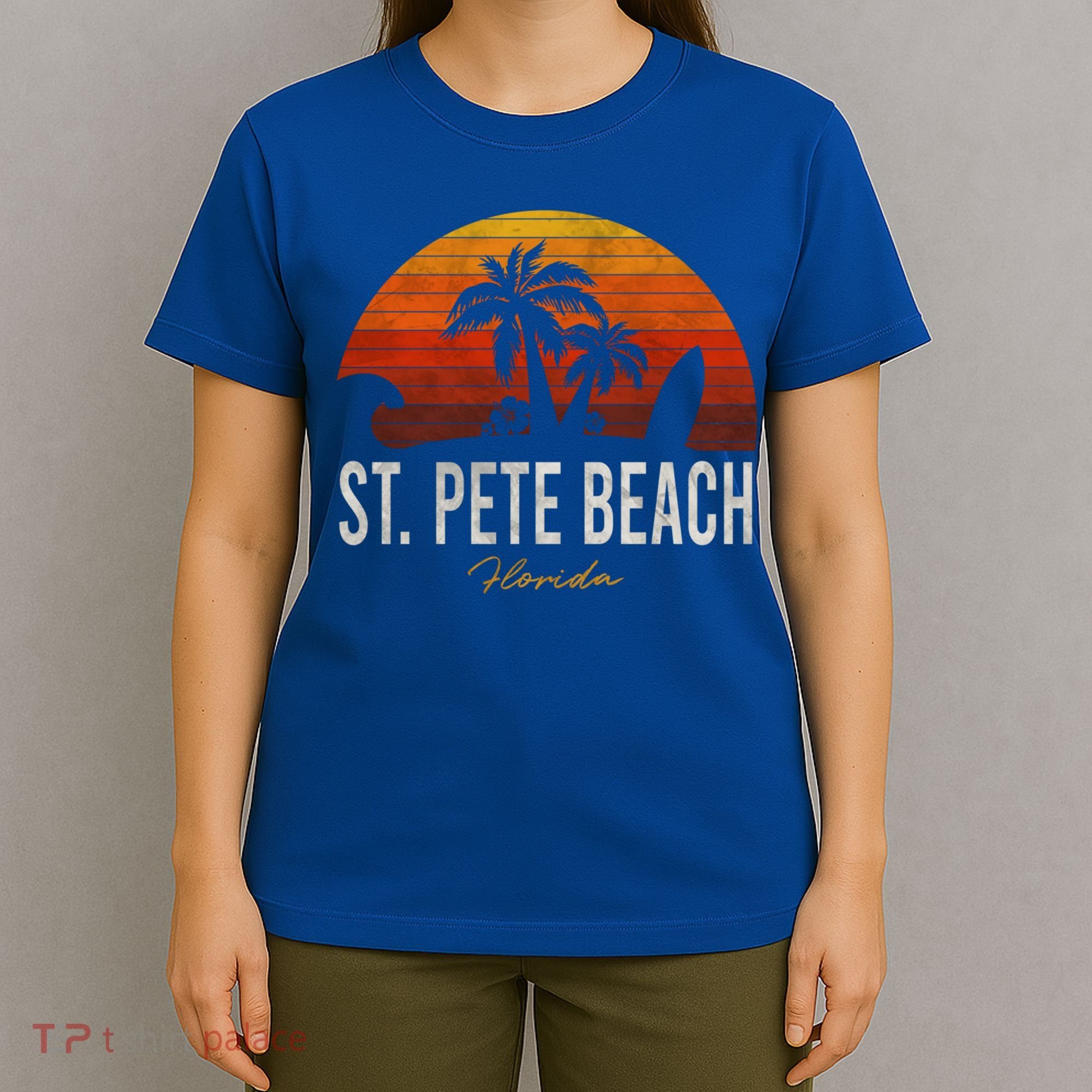 St Pete Beach Florida Fl Palms Vacation Surf Sunset Gift T-Shirt