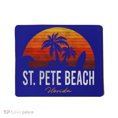 St Pete Beach Florida Fl Palms Vacation Surf Sunset Gift Mousepad