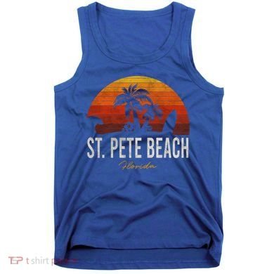 St Pete Beach Florida Fl Palms Vacation Surf Sunset Gift Tank Top