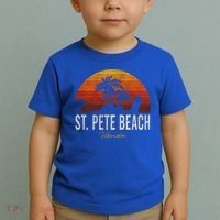 St Pete Beach Florida Fl Palms Vacation Surf Sunset Gift Toddler T-Shirt thumb 2