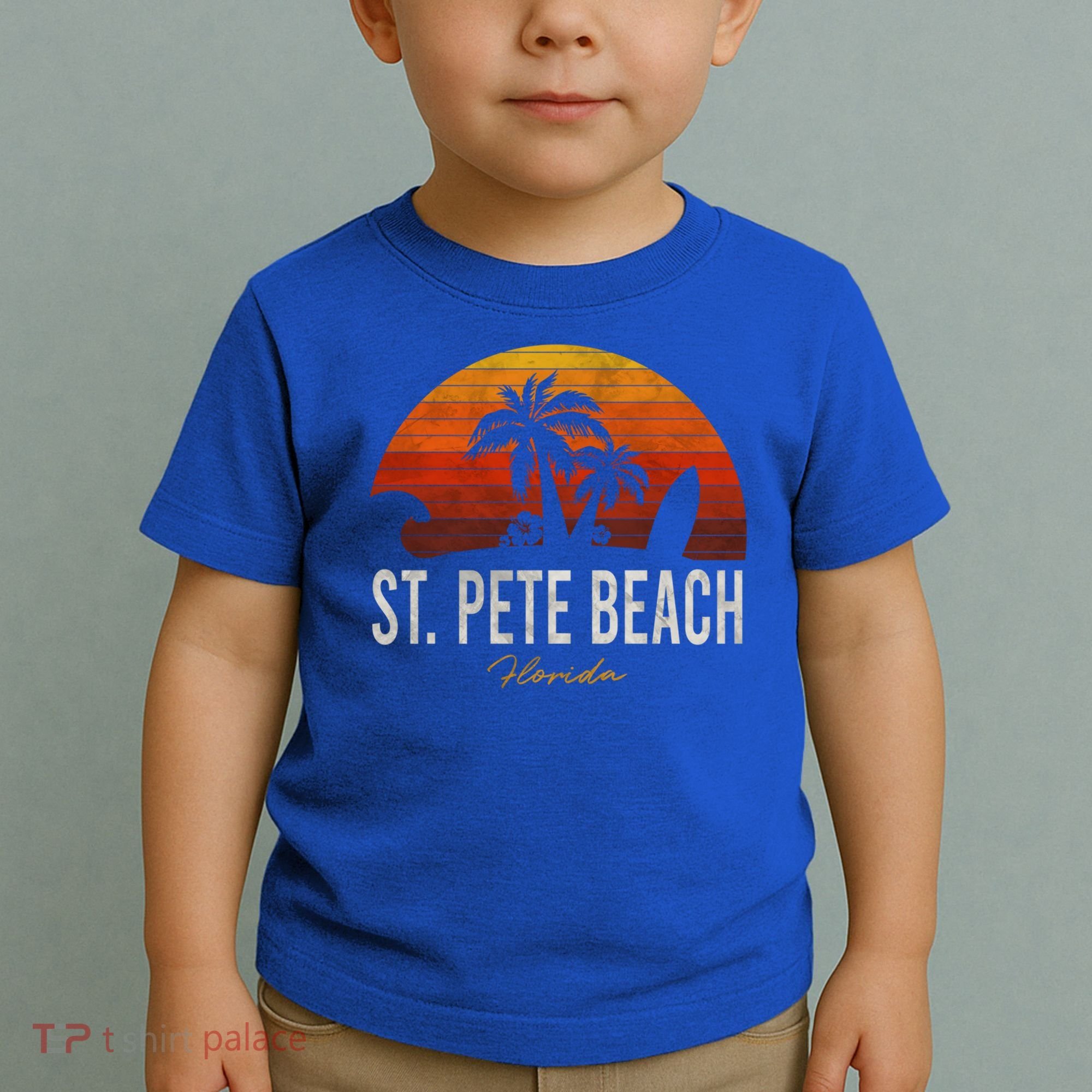 St Pete Beach Florida Fl Palms Vacation Surf Sunset Gift Toddler T-Shirt