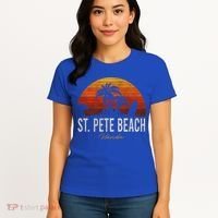 St Pete Beach Florida Fl Palms Vacation Surf Sunset Gift Women's T-Shirt thumb 4