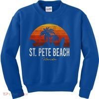St Pete Beach Florida Fl Palms Vacation Surf Sunset Gift Kids Sweatshirt thumb 0
