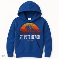 St Pete Beach Florida Fl Palms Vacation Surf Sunset Gift Kids Hoodie thumb 0