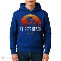 St Pete Beach Florida Fl Palms Vacation Surf Sunset Gift Kids Hoodie thumb 4