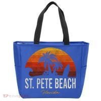 St Pete Beach Florida Fl Palms Vacation Surf Sunset Gift Tote Bag thumb 0