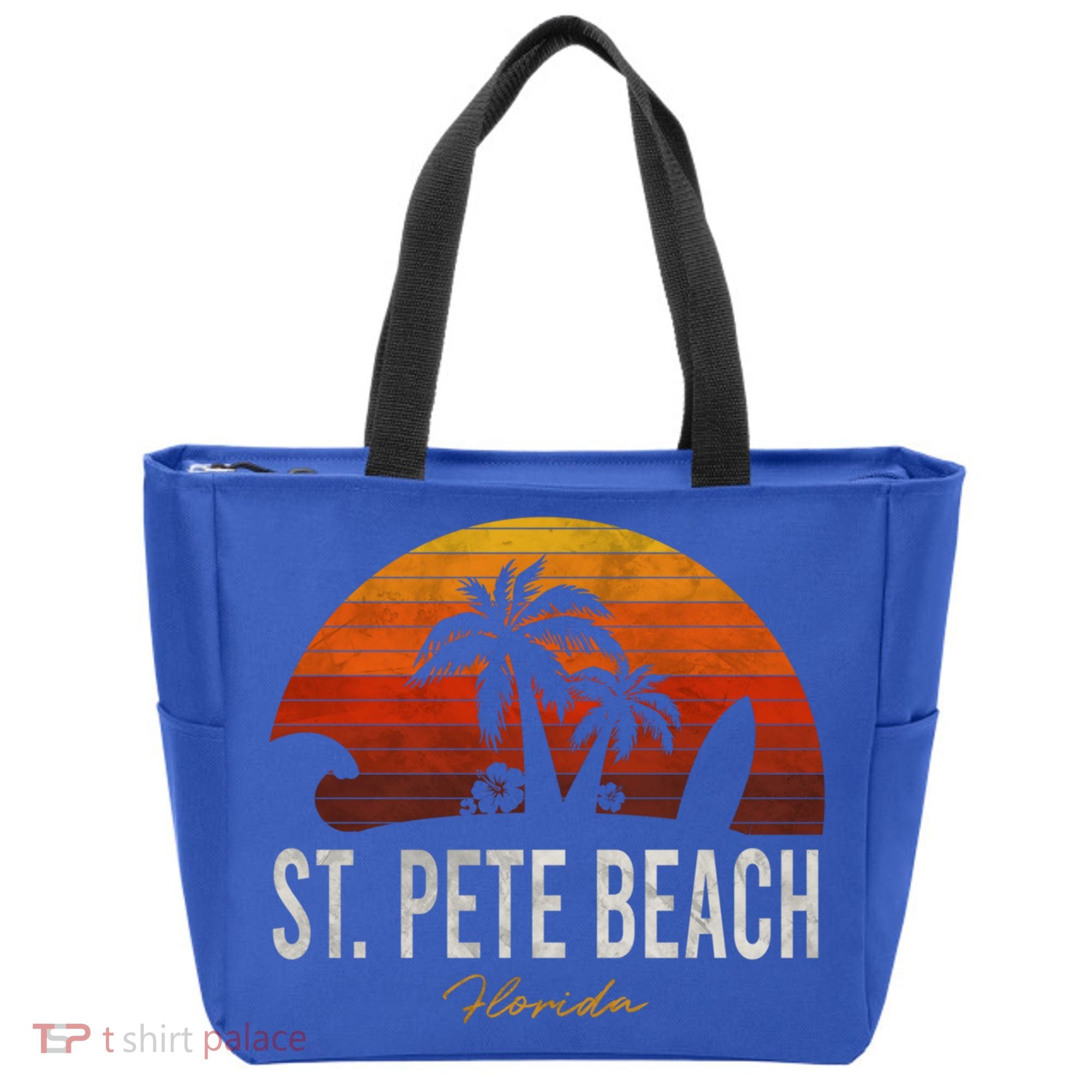 St Pete Beach Florida Fl Palms Vacation Surf Sunset Gift Tote Bag