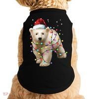 Santa Polar Bear Christmas Bear Lover Funny Gift Doggie Tank thumb 0