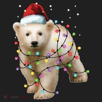 Santa Polar Bear Christmas Bear Lover Funny Gift Beanie thumb 2