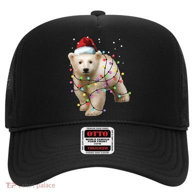 Santa Polar Bear Christmas Bear Lover Funny Gift Hat