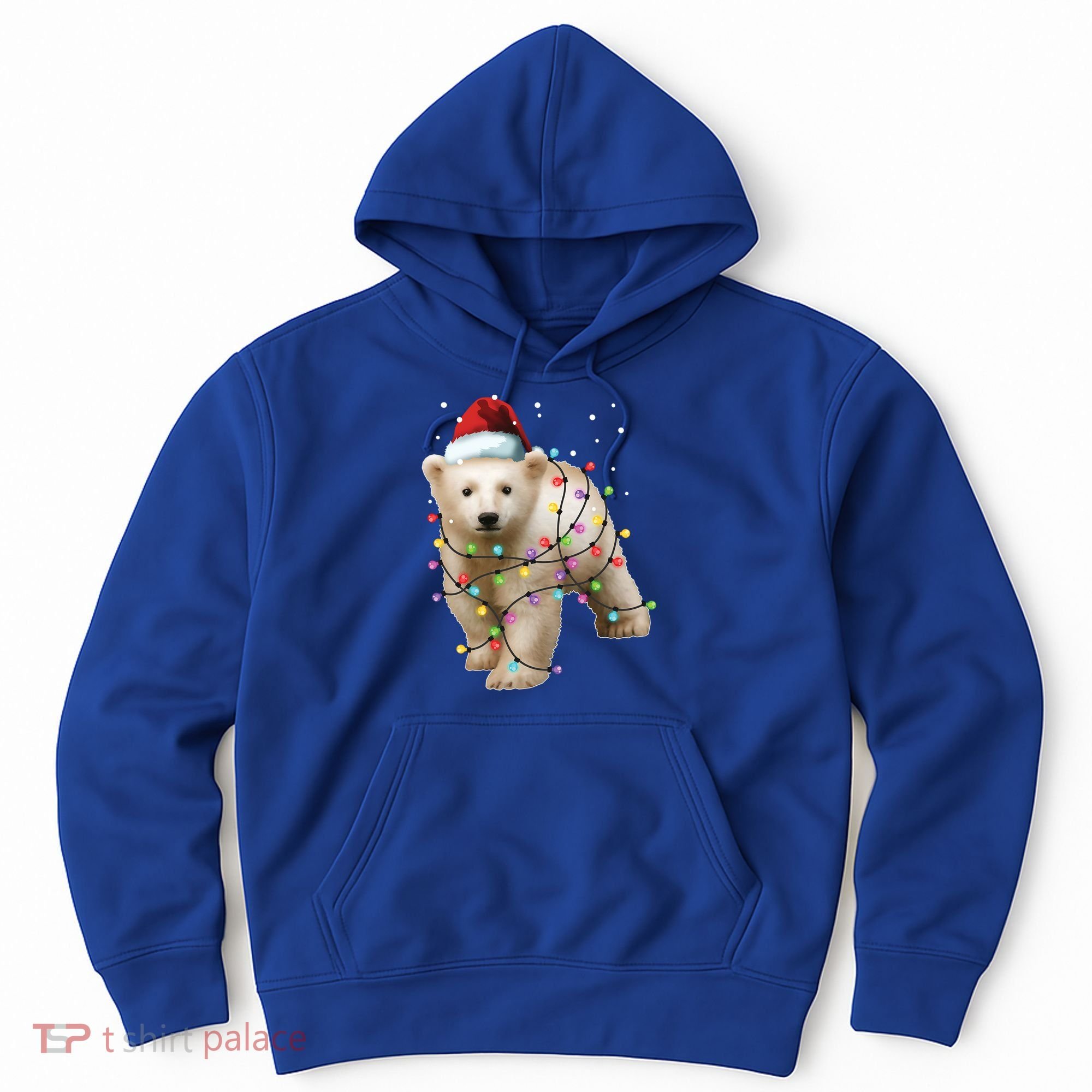 Santa Polar Bear Christmas Bear Lover Funny Gift Hoodie
