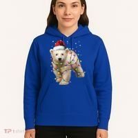 Santa Polar Bear Christmas Bear Lover Funny Gift Hoodie thumb 5