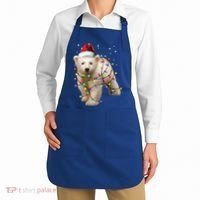 Santa Polar Bear Christmas Bear Lover Funny Gift Apron thumb 2