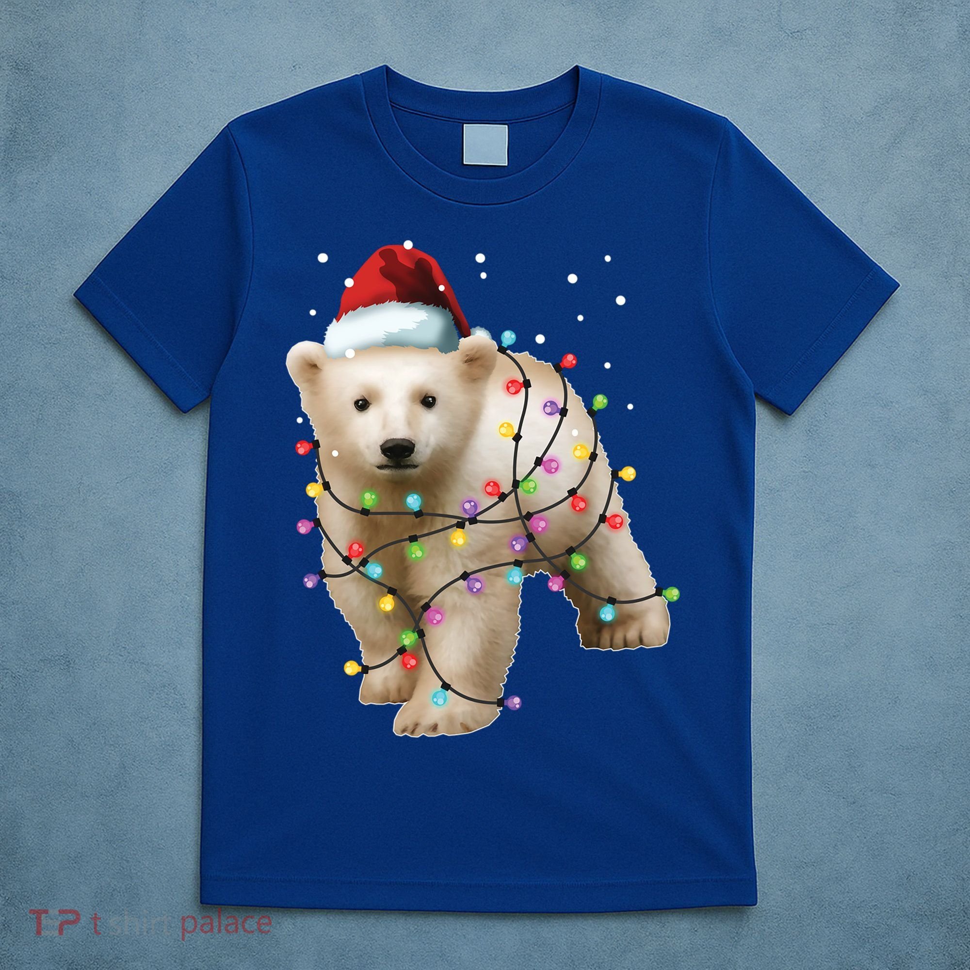 Santa Polar Bear Christmas Bear Lover Funny Gift T-Shirt