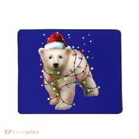 Santa Polar Bear Christmas Bear Lover Funny Gift Mousepad thumb 0