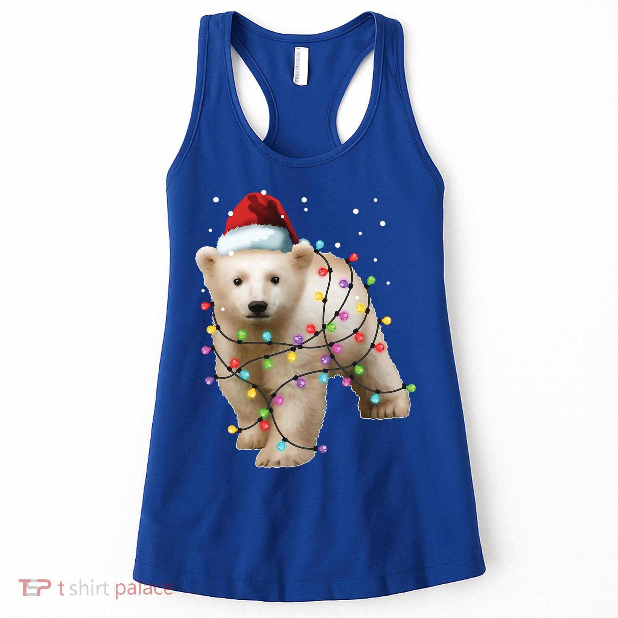 Santa Polar Bear Christmas Bear Lover Funny Gift Women's Tank Top
