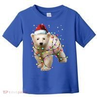Santa Polar Bear Christmas Bear Lover Funny Gift Toddler T-Shirt thumb 0