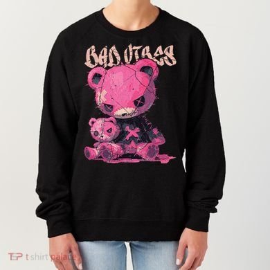 Stitched Plush Bear Cute Gothic Women's Sweatshirt