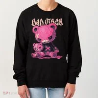 Stitched Plush Bear Cute Gothic Women's Sweatshirt thumb 0