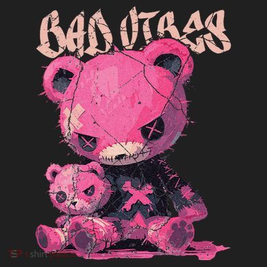 Stitched Plush Bear Cute Gothic Women's Sweatshirt