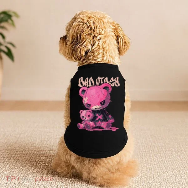 Stitched Plush Bear Cute Gothic Doggie Tank