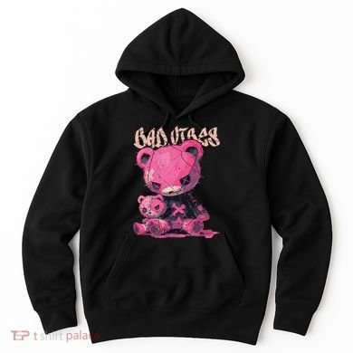 Stitched Plush Bear Cute Gothic Hoodie