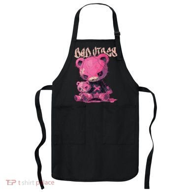 Stitched Plush Bear Cute Gothic Apron