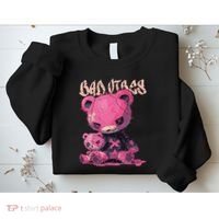 Stitched Plush Bear Cute Gothic Sweatshirt thumb 2