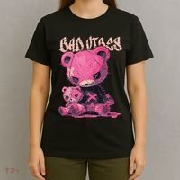 Stitched Plush Bear Cute Gothic T-Shirt thumb 4
