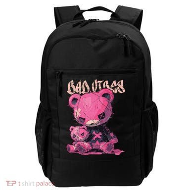 Stitched Plush Bear Cute Gothic Backpack