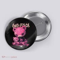 Stitched Plush Bear Cute Gothic Button thumb 0