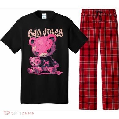 Stitched Plush Bear Cute Gothic Pajama Set