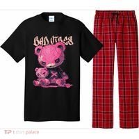 Stitched Plush Bear Cute Gothic Pajama Set thumb 0
