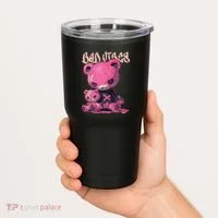 Stitched Plush Bear Cute Gothic Tumbler thumb 2