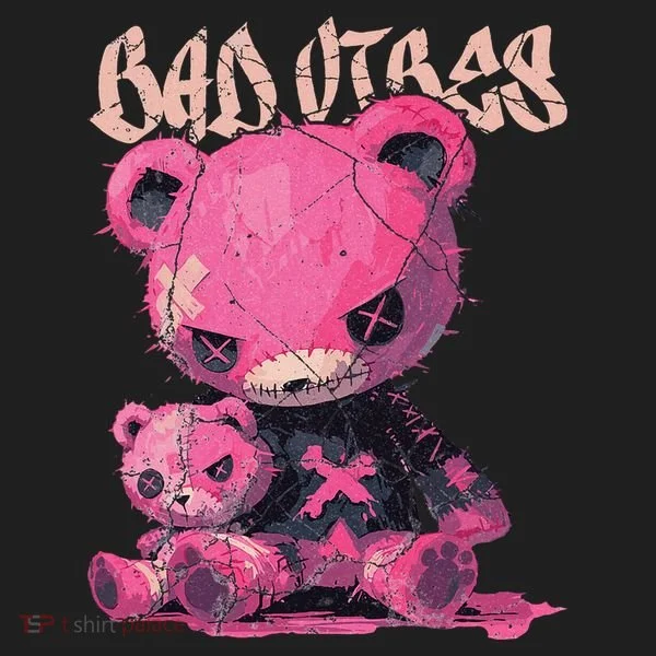 Stitched Plush Bear Cute Gothic Tumbler