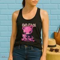 Stitched Plush Bear Cute Gothic Women's Tank Top thumb 2