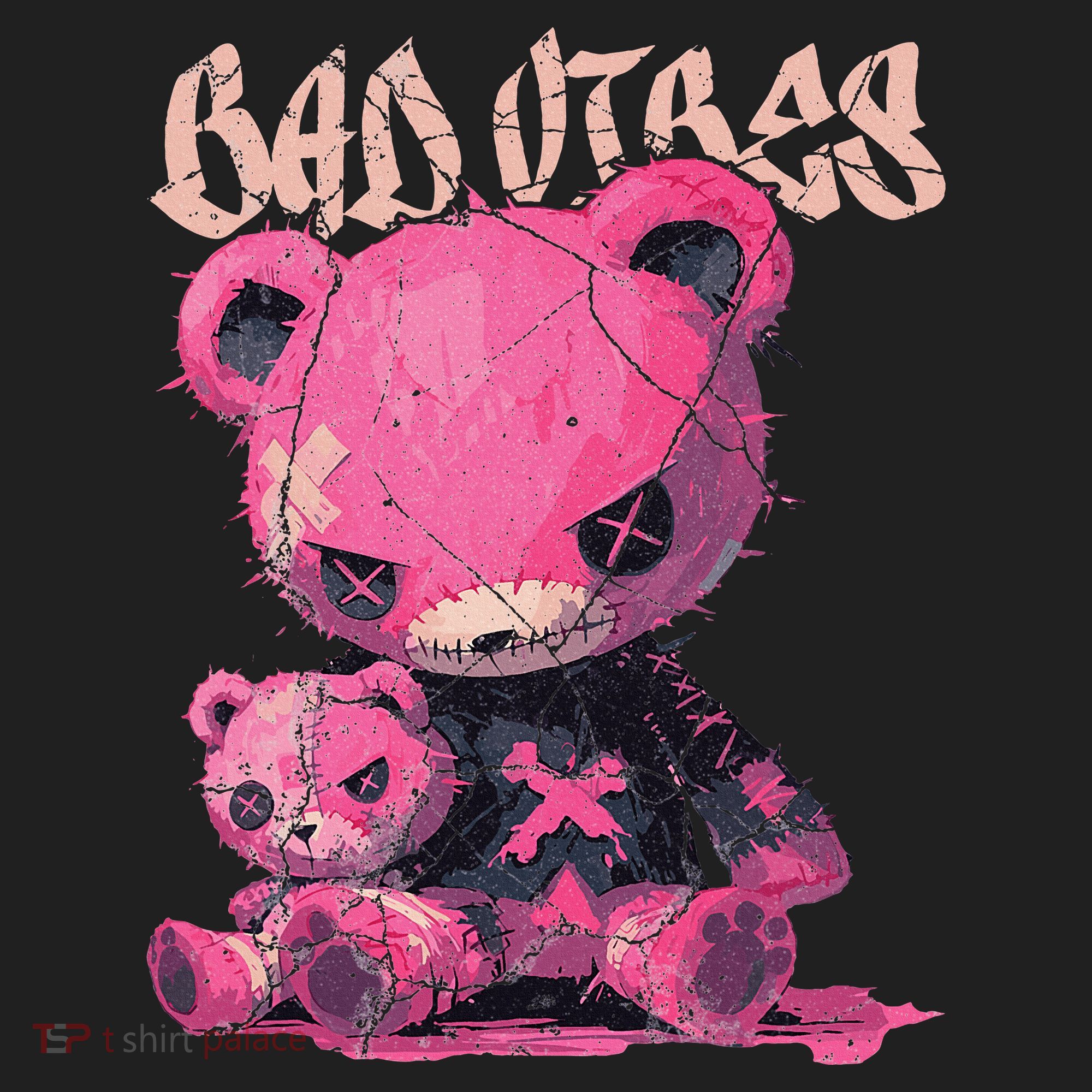 Stitched Plush Bear Cute Gothic Hat