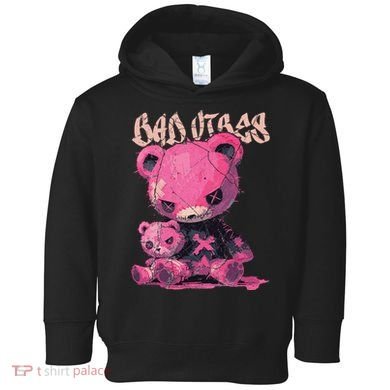 Stitched Plush Bear Cute Gothic Toddler Hoodie