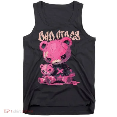 Stitched Plush Bear Cute Gothic Tank Top