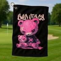 Stitched Plush Bear Cute Gothic Golf Towel thumb 1